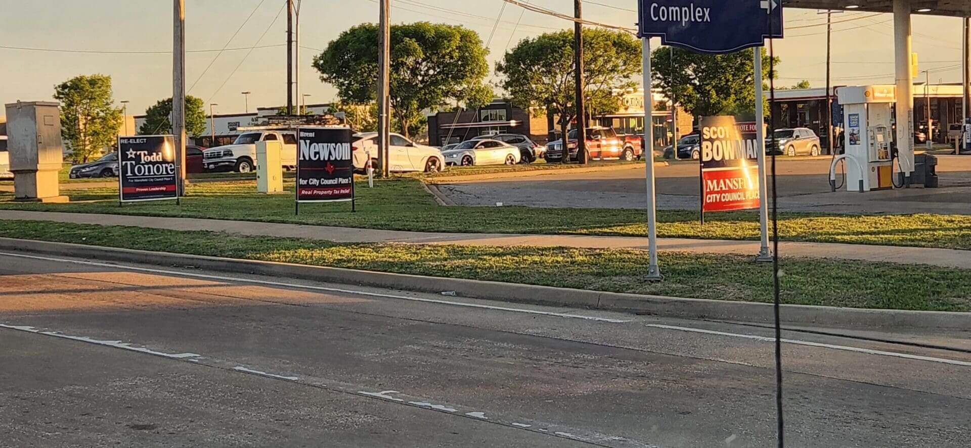 A street sign on the side of the road.